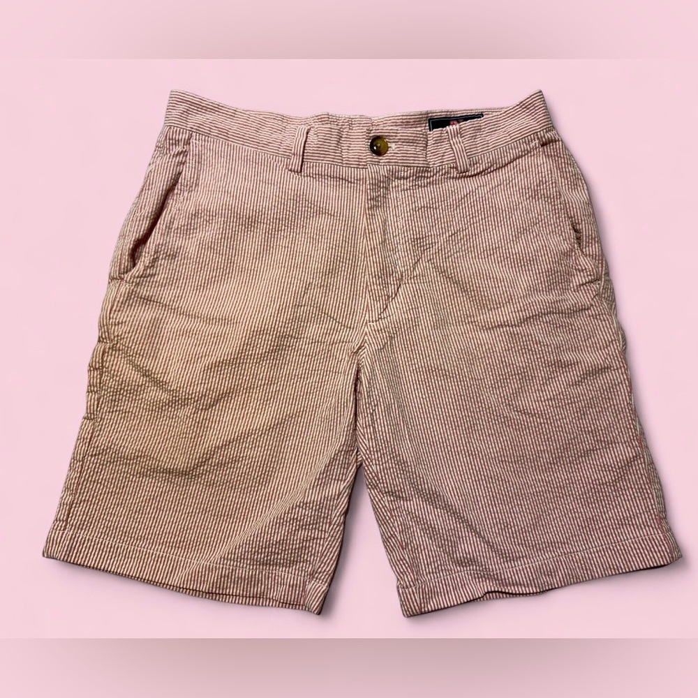 Vineyard Vines Classic Preppy Pink Seersucker Breaker Shorts Men’s Size 31